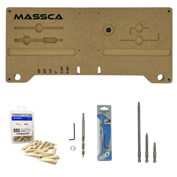 Massca Pocket Hole Jig Mounting System Bundle  # 1